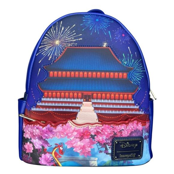 NEW Loungefly Disney Princess Mulan Castle Light Up Mini Backpack